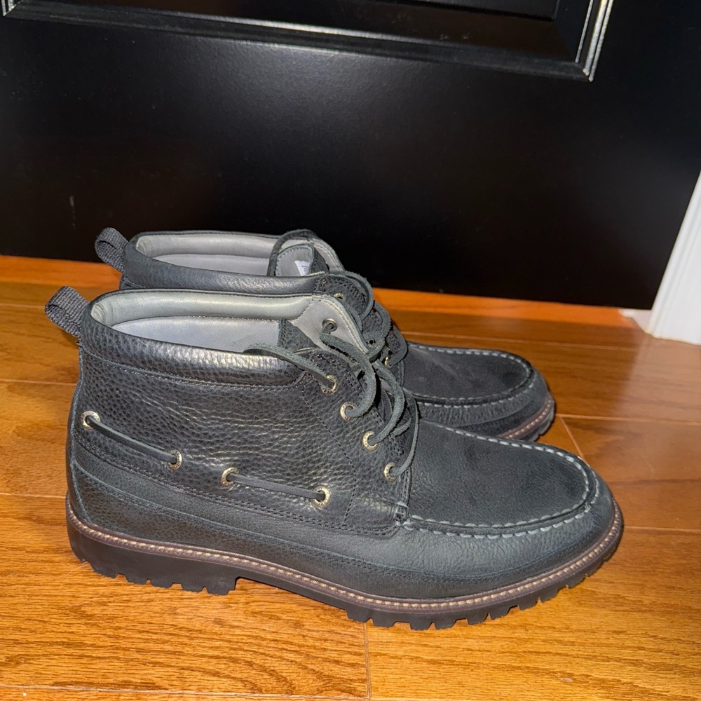 SPERRY Black Leather Men's Boots
